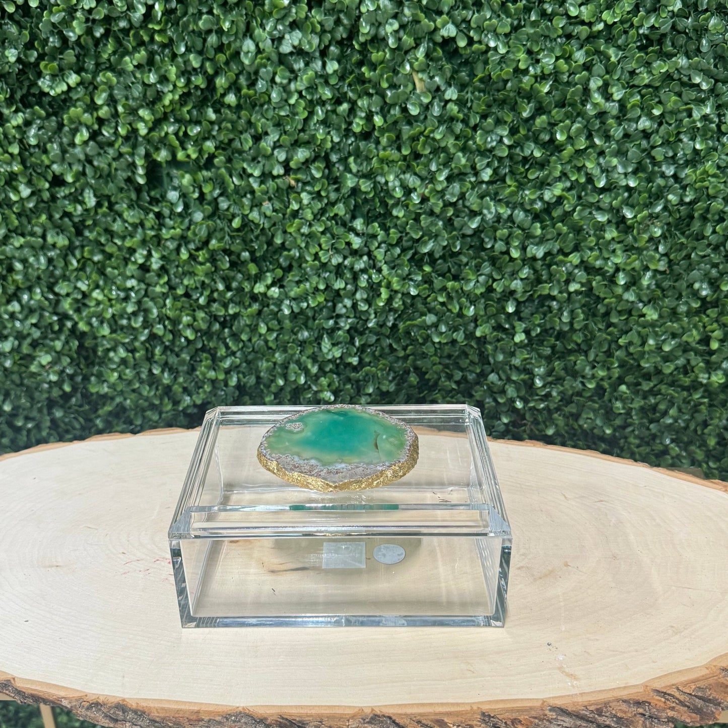 4x6 Rectangular Jewelry Box with Agate Slice